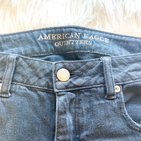 American Eagle Distressed Tomgirl Black Jeans 2 - Picture 4 of 11